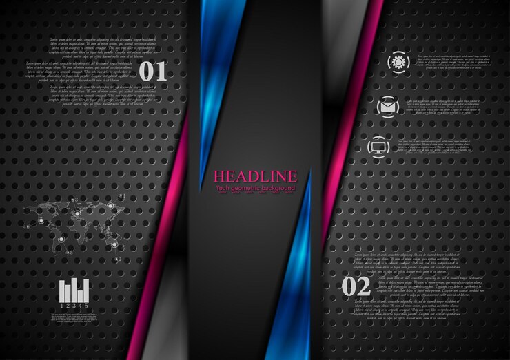 Vector fondo de folleto de tecnología que brilla intensamente brillante abstracto