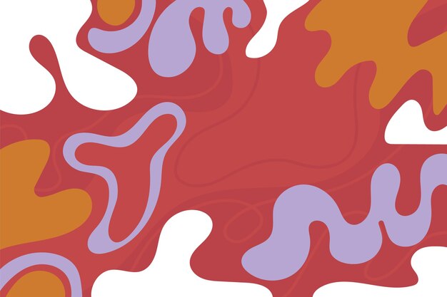 Fondo de forma abstracta dibujada a mano con diseño colorido