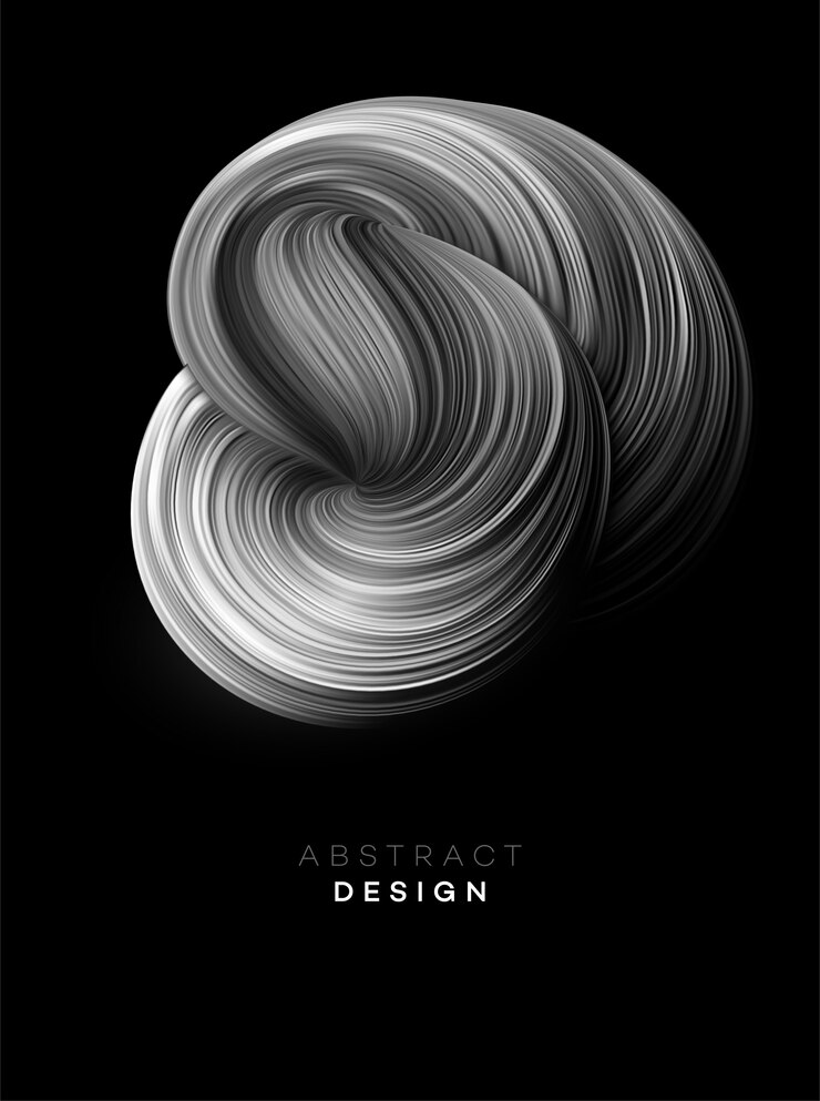 Vector fondo de forma abstracta de flujo de color negro