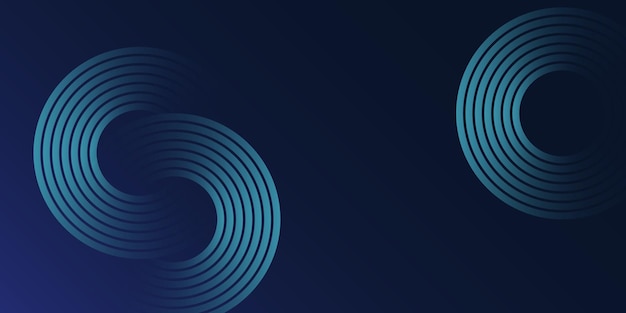 Fondo de forma de círculo de gradiente azul abstracto Elementos de diseño gráfico moderno Concepto futurista
