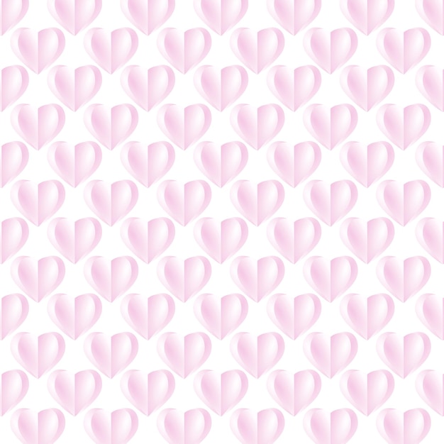 Fondo de forma de corazón degradado rosa y rosa claro de san valentín