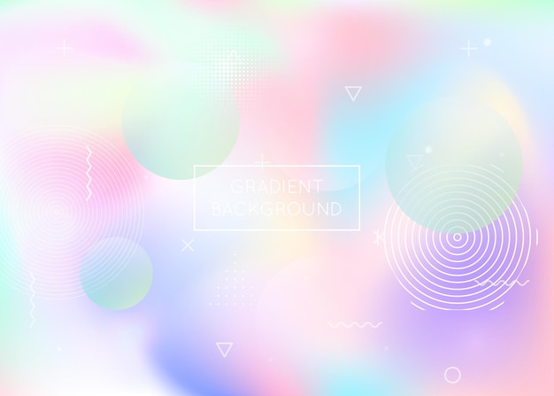Fondo de forma dinámica con fluido líquido Bauhaus holográfico