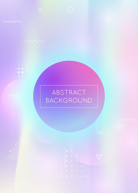 Fondo de forma dinámica con fluido líquido Bauhaus holográfico
