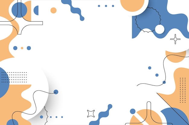 Fondo de forma geométrica abstracta color amarillo azul blanco elemento de diseño de moda brutalismo