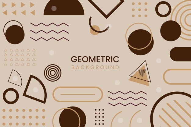 Fondo de forma geométrica abstracta plana