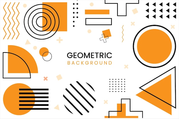 Fondo de forma geométrica abstracta plana