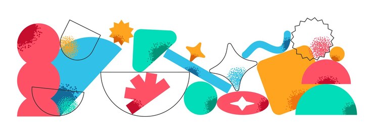 Vector fondo de forma geométrica brutalismo abstracto orgánico composición moderna