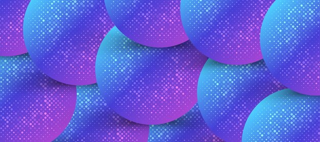 Fondo de forma geométrica colorida abstracta con estilo de semitono y efecto 3D Diseño de fondo degradado colorido para póster o pancarta