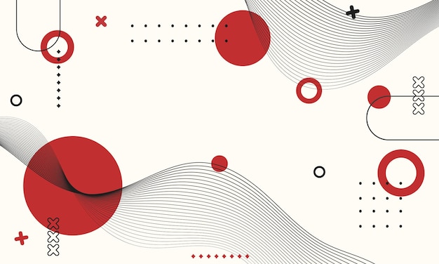 Fondo de forma geométrica de línea de onda abstracta para la decoración de carteles o pancartas de diseño de estilo japonés