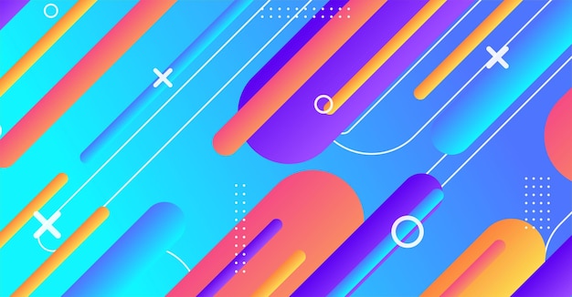 Fondo de forma geométrica mínima abstracta con gradiente
