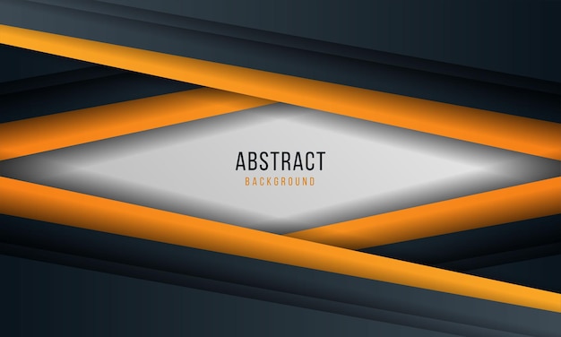 Vector fondo de forma geométrica de negocios negro y naranja abstracto moderno