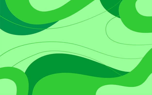 Fondo de forma de onda dinámica abstracta verde para el elemento de diseño del volante del cartel