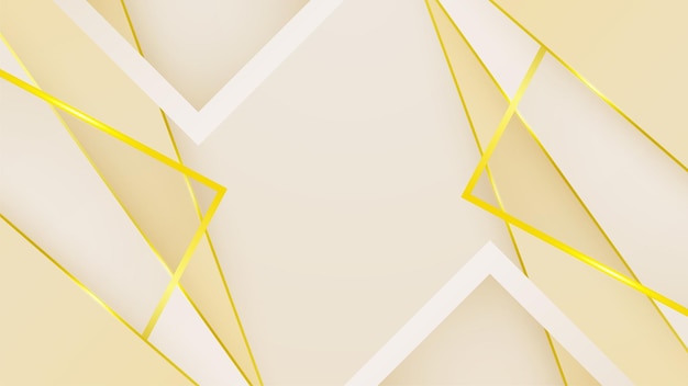 Fondo de formas abstractas blancas y doradas