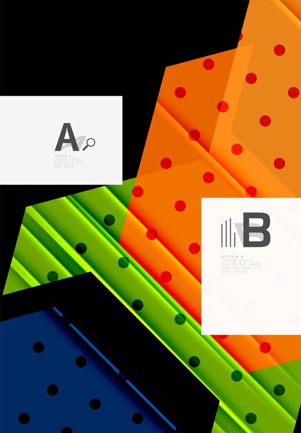 Fondo de formas abstractas coloridas Diseño minimalista