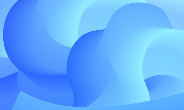 Fondo de formas abstractas degradado azul 3D