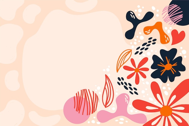 Fondo de formas abstractas dibujadas a mano