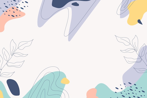 Fondo de formas abstractas dibujadas a mano
