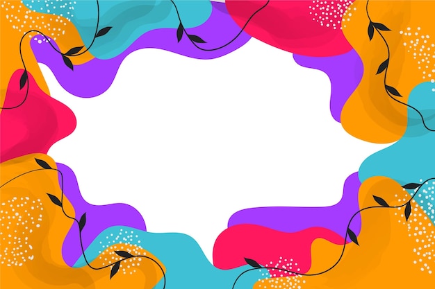 Fondo de formas abstractas planas dibujadas a mano