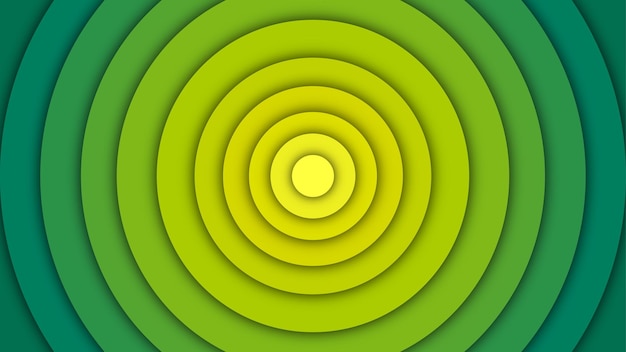 Fondo de formas de círculo de corte de papel verde abstracto