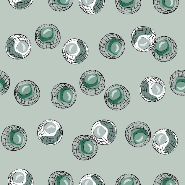 Fondo de formas decorativas de patrones sin fisuras de bolas de cristal