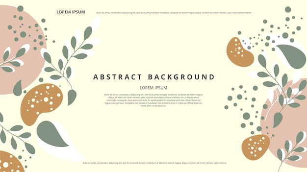 Fondo de formas florales planas abstractas
