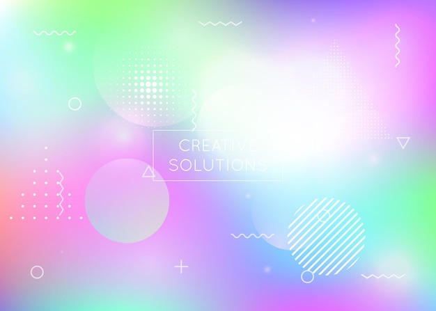 Fondo de formas fluidas con elementos dinámicos líquidos Holographi