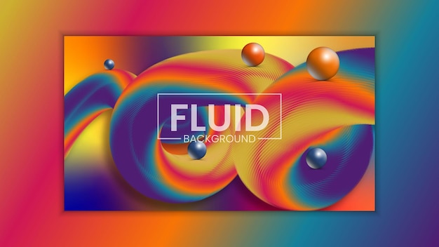 el fondo de las formas fluidas de gradiente vectorial colorido