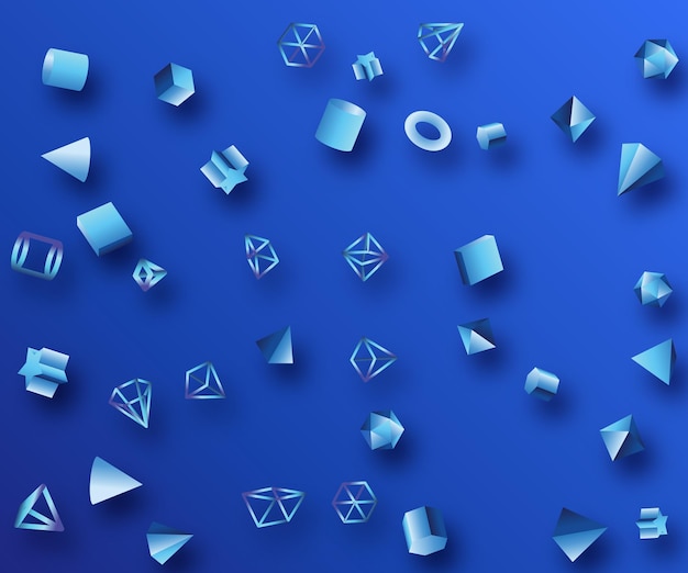 Fondo de las formas geométricas 3D