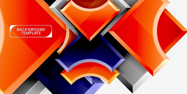 Fondo de formas geométricas 3d