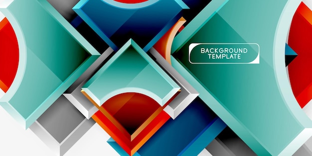 Fondo de formas geométricas 3d