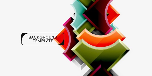 Fondo de formas geométricas 3d