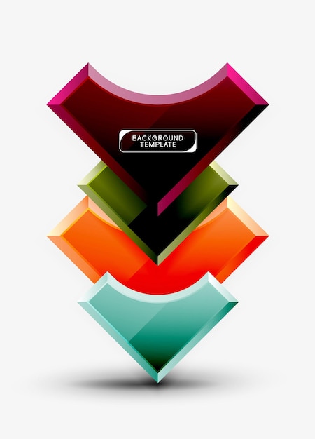 Fondo de formas geométricas 3d