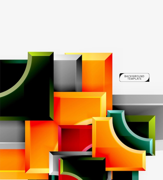 Fondo de formas geométricas 3d