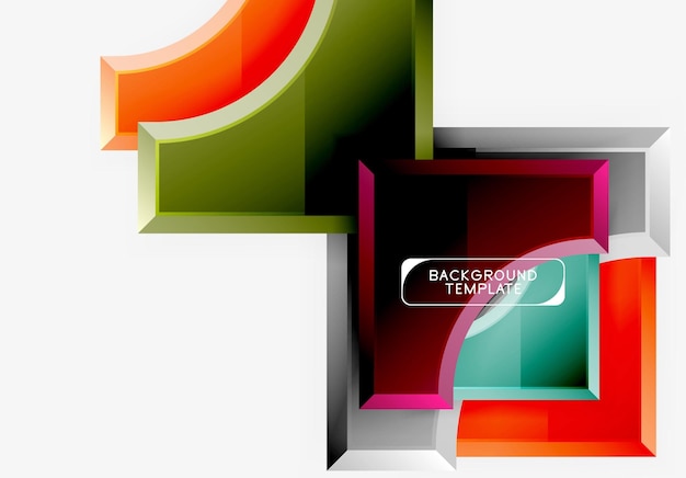 Fondo de formas geométricas 3d