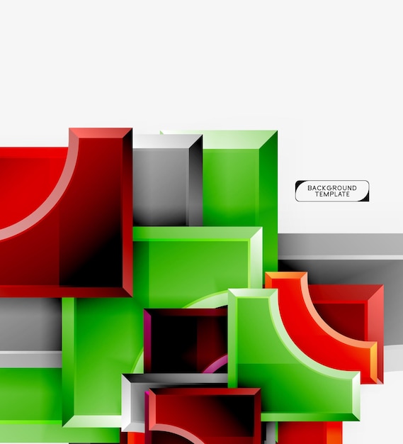 Fondo de formas geométricas 3d