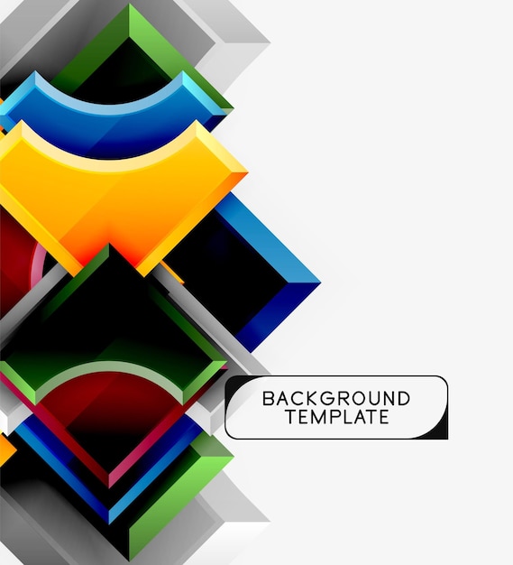 Fondo de formas geométricas 3d