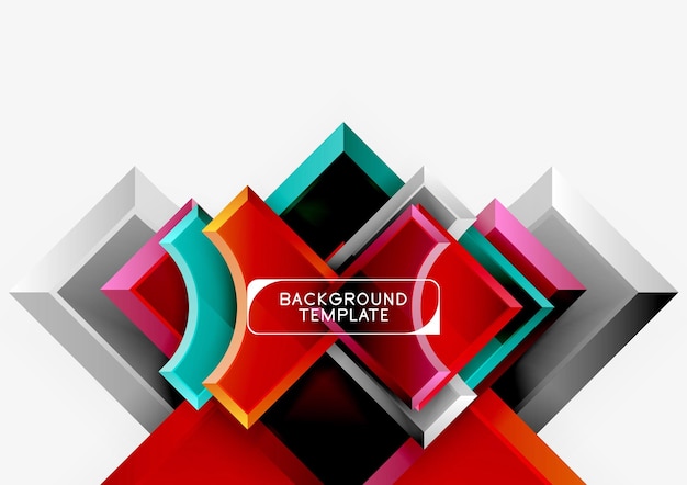 Fondo de formas geométricas 3d