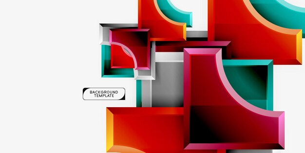 Fondo de formas geométricas 3d