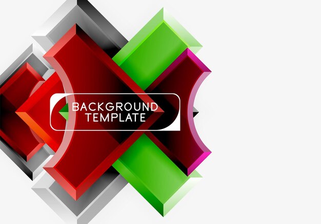 Fondo de formas geométricas 3d