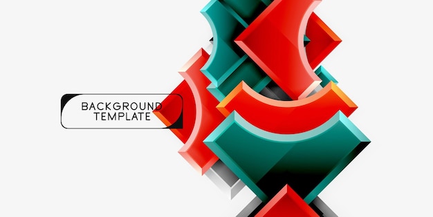 Fondo de formas geométricas 3d