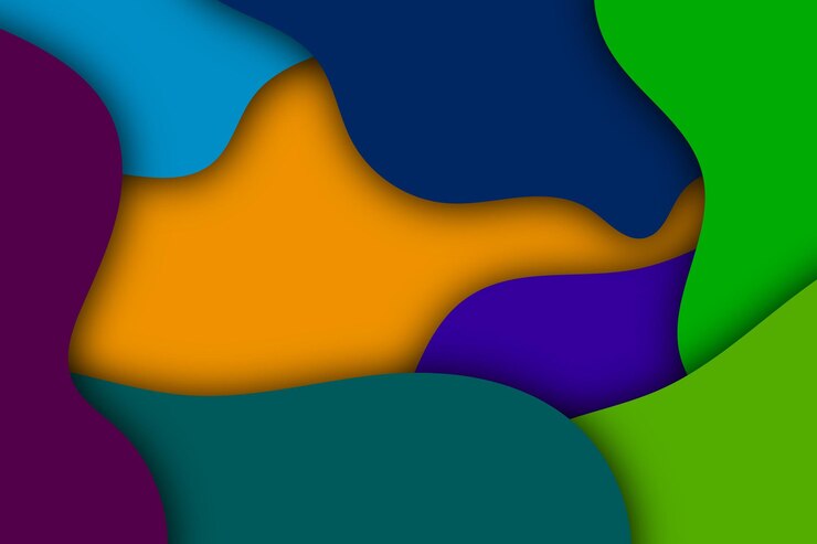 Fondo de formas geométricas abstractas de colores con elementos de gradiente y textura