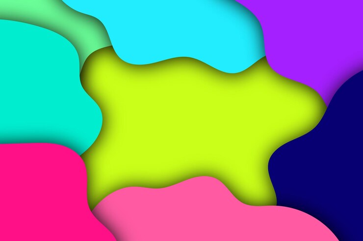 Fondo de formas geométricas abstractas de colores con elementos de gradiente y textura