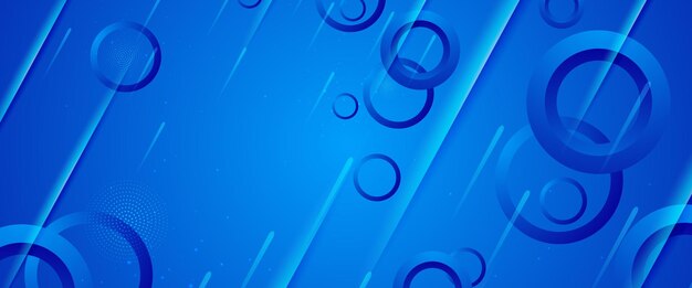 Fondo de formas geométricas abstractas de vectores azules