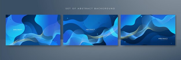 Fondo de formas geométricas de banner azul abstracto Plantilla web de fondo de presentación de patrón de banner de diseño gráfico abstracto de vector