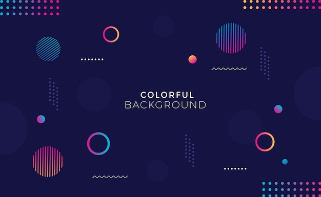 Fondo de formas geométricas de colores. banner moderno.