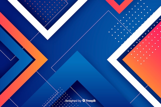 Fondo de formas geométricas de gradiente de colores