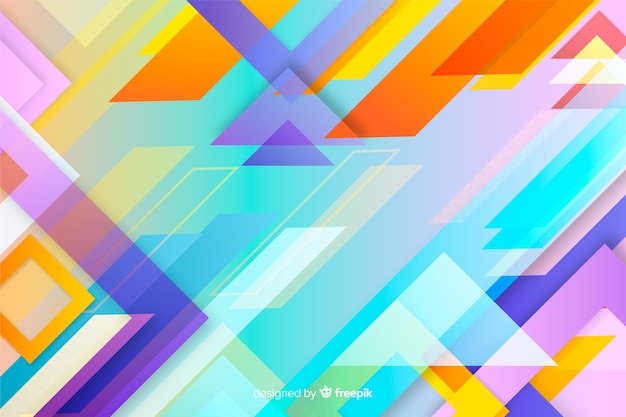Fondo de formas geométricas de gradiente de colores