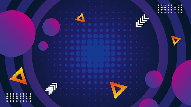 Fondo de formas geométricas en gradiente