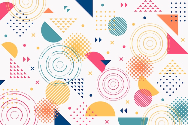 Fondo de formas geométricas de memphis