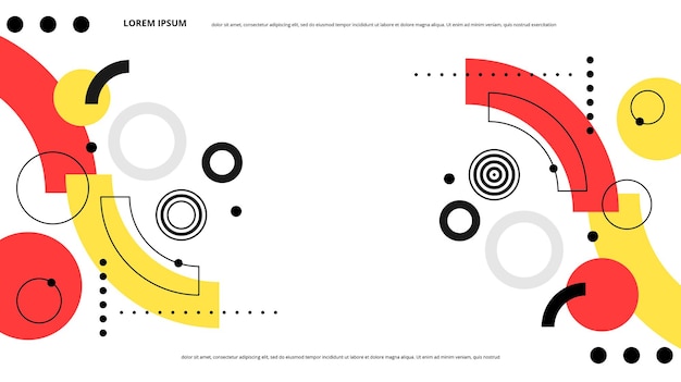 Fondo de formas geométricas planas abstractas